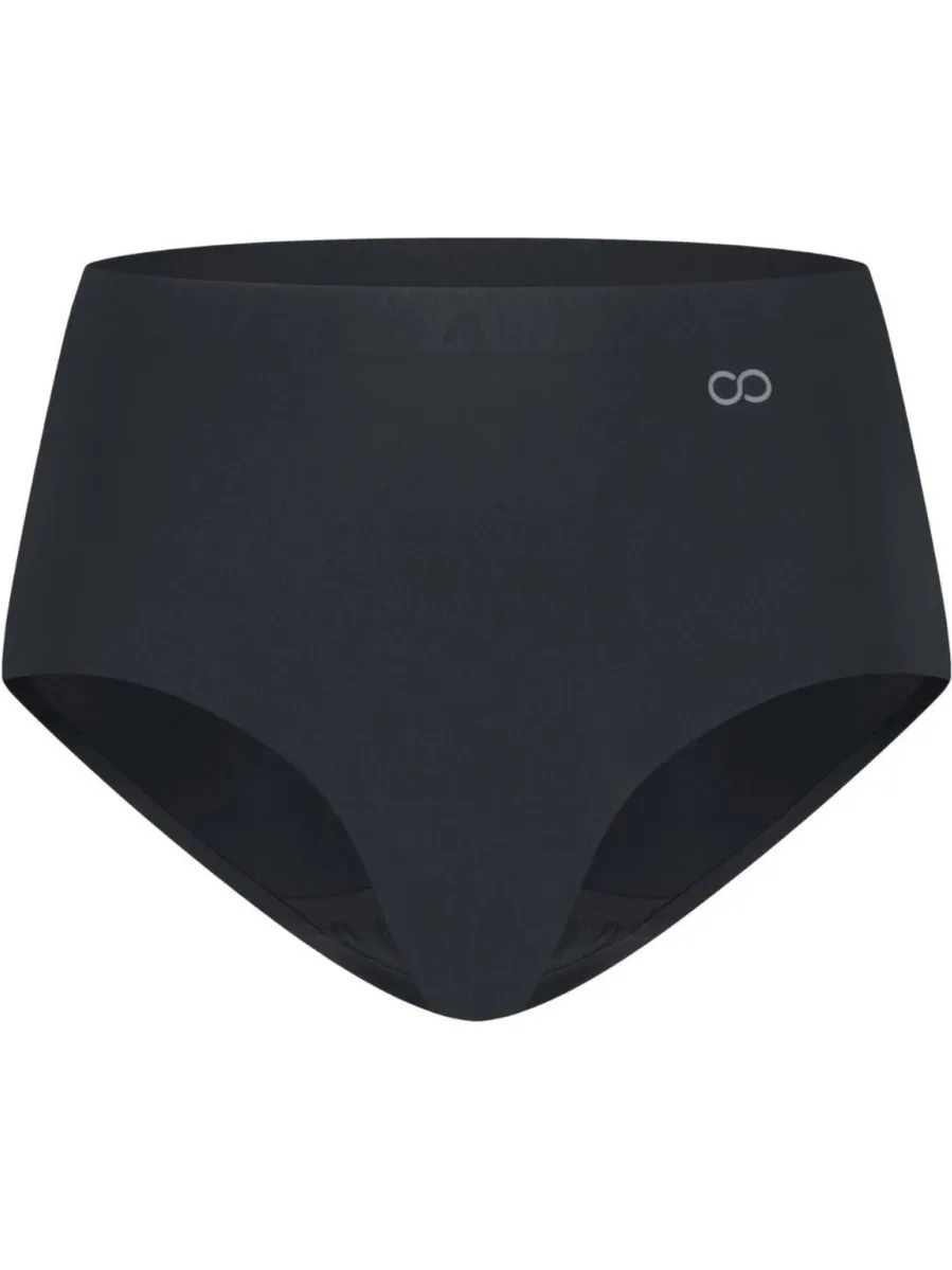Moodies Undies medium/sterk absorberende seamless high waist menstruatieslip zwart, foto 2