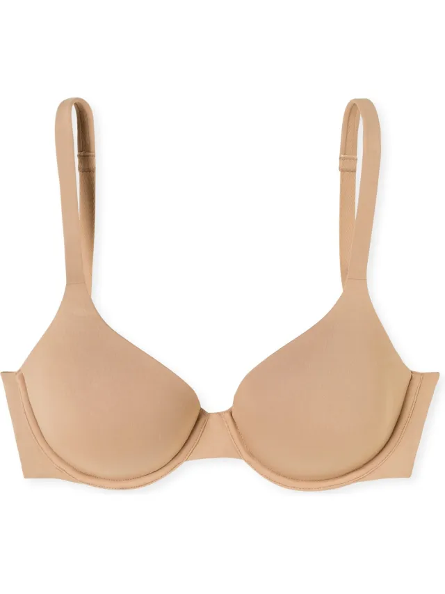 Schiesser Beugelbeha Unique Micro - met glijdende cups - Dames Beha maple beige