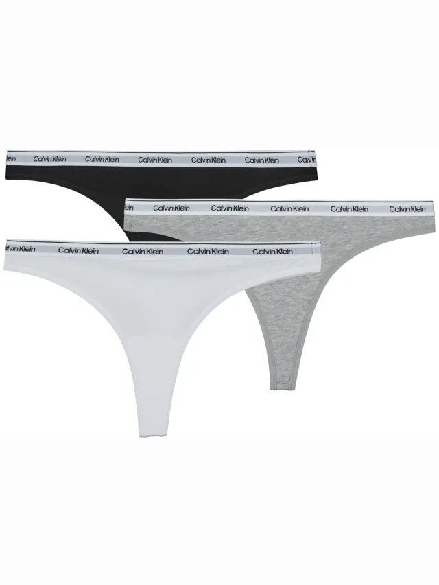 Calvin Klein Strings Calvin Klein Jeans THONG 3PK Zwart