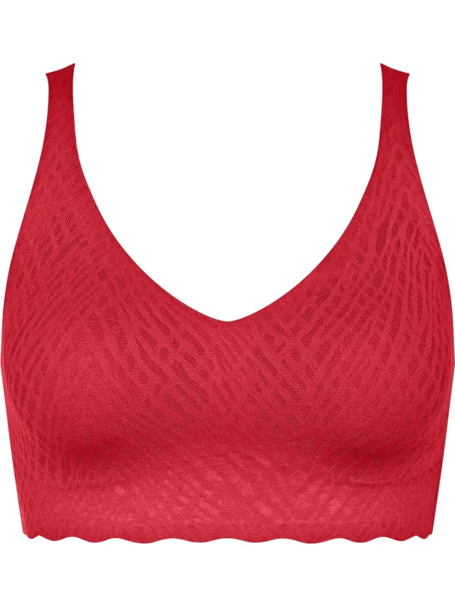 Sloggi ZERO Feel Bliss Festive Bralette Dames Beha - ROOD