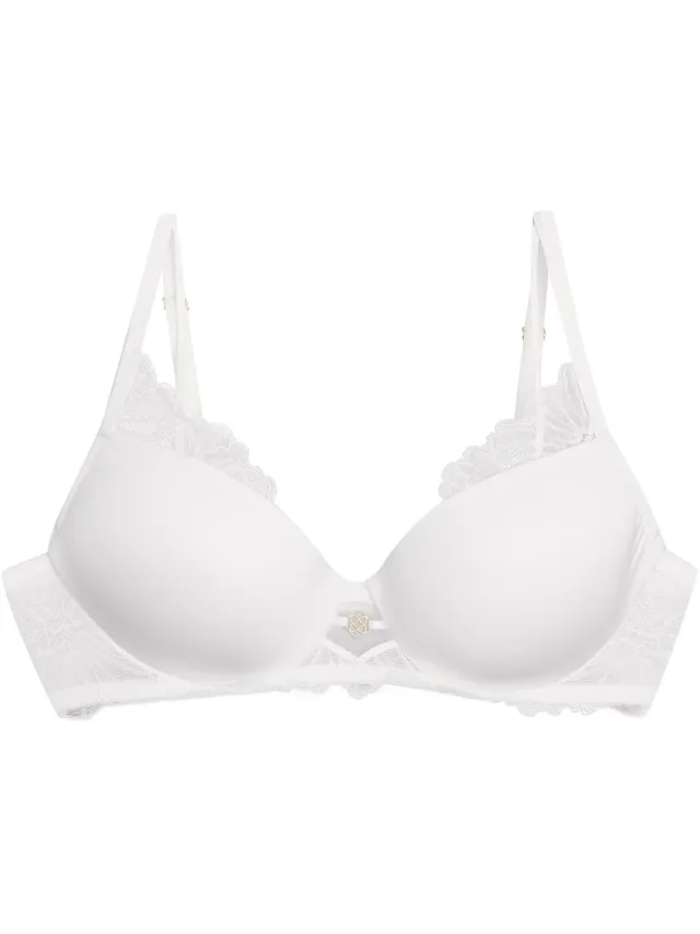 ESOTIQ Briana - Push-upbeha - Wit - Uitneembare inlegcups - Kanten details