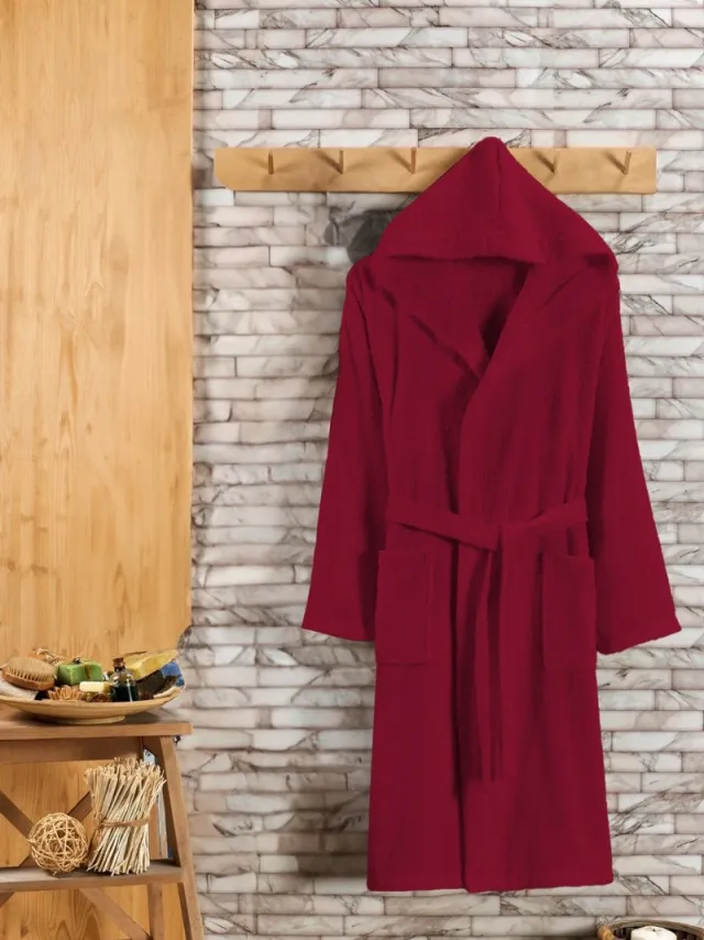 Nestly Sauna - Ochtendjas - Bordeaux - Badstof - Wellness - Valt