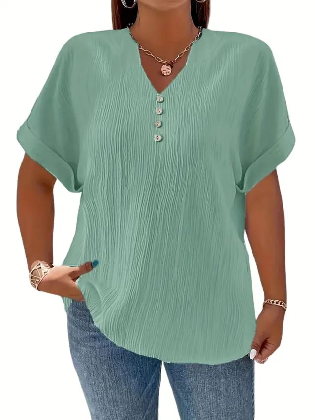 Currero Topje Dames - Top Kleding - Shirt - Blouse - Kort - Volwassen - Groen