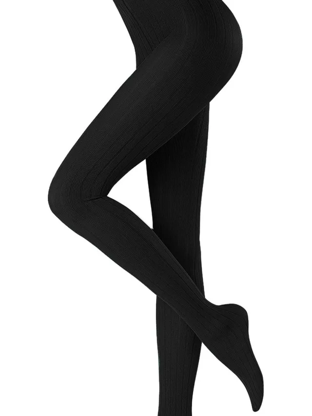 Oroblu Graphic Rib 70 den panty maat S zwart