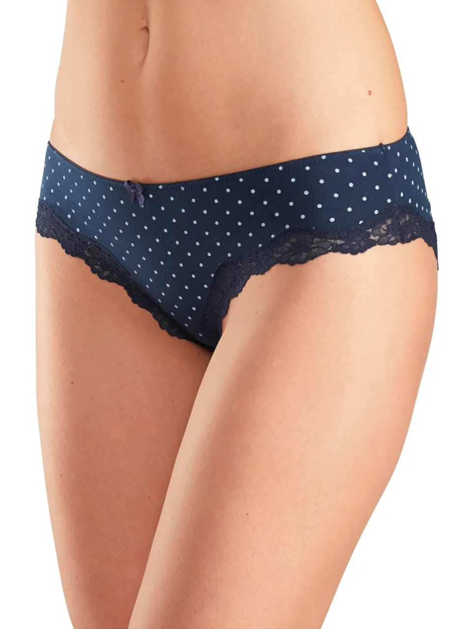 Bikinislip marineblauw gestippeld marine gestippeld, gestreept, effen