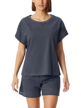 Schiesser Casual Nightwear Short Pyjama Set Grijs