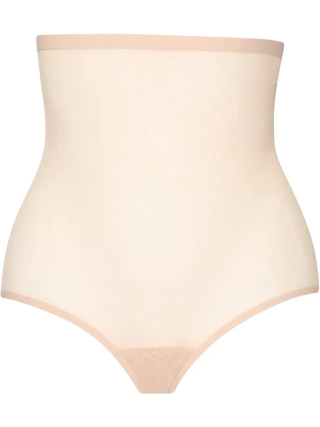 Bye Bra Vormgevende Tule Slip met Hoge Taille Beige