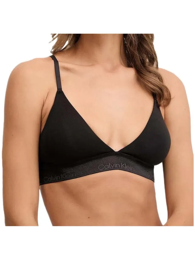 Calvin Klein Jeans lightly lined triangelbralette zwart