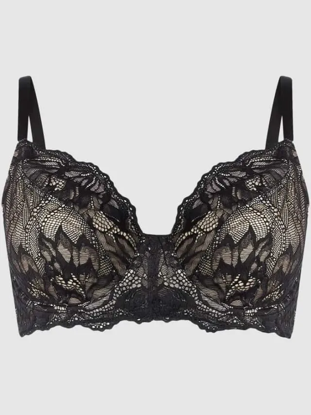 Calvin Klein Beugelbeha van gebloemd kant zwart, foto 2
