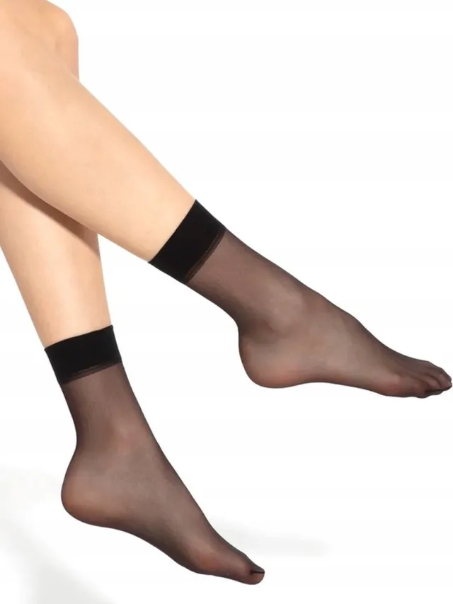 Gatta Korte Kniekousen Dames – One Size – (2-stuks) – 15 Den – Drukvrije Sokken – Zwart Zwart nero