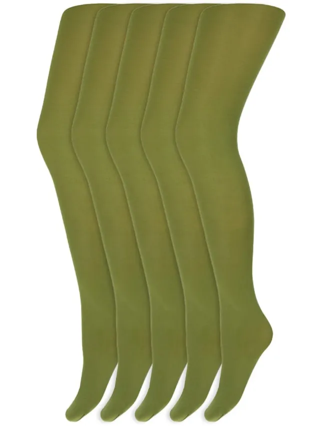 Gekleurde panty’s | Micro | 60 Denier | Merk: Marianne | Maat: S t/m XXL | Kleur: Kiwi groen | 5 Paar