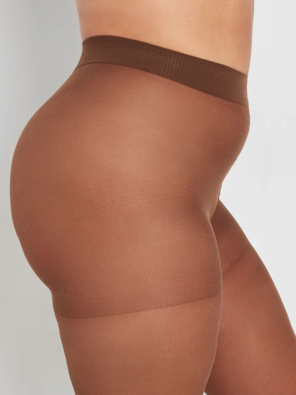 Yours Luxury Doorschijnende Panty's Van 30 Denier In Kastanjebruin-64 bruin, foto 2