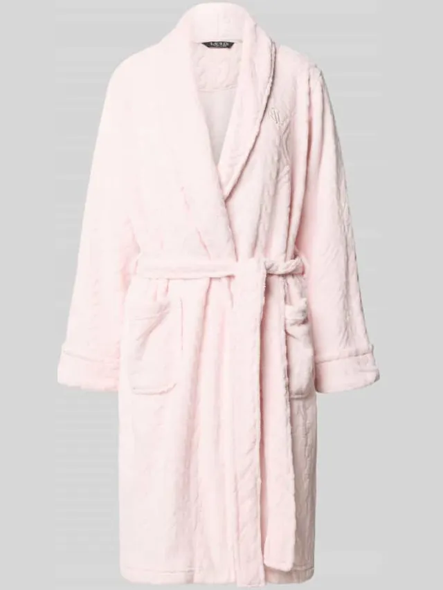 Lauren Ralph Lauren relaxed fit badjas met opgestikte zakken Roze