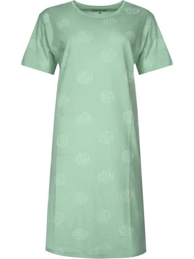 Temptation Dames Big Shirt - korte Mowen - Groen