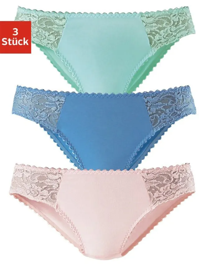 Petite Fleur slip met kant blauw, roos, mint, foto 2