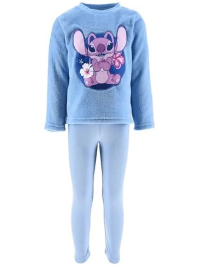 Disney Lilo & Stitch Pyjama - Zachte Fleece - Blauw