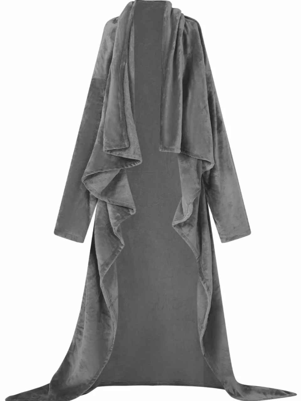 vidaXL Deken hoodie Donkergrijs F Flanel