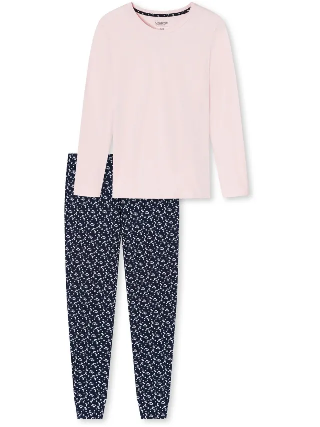 Schiesser Pyjama lange broek - Bleu-Rose - 177167-506 - 50