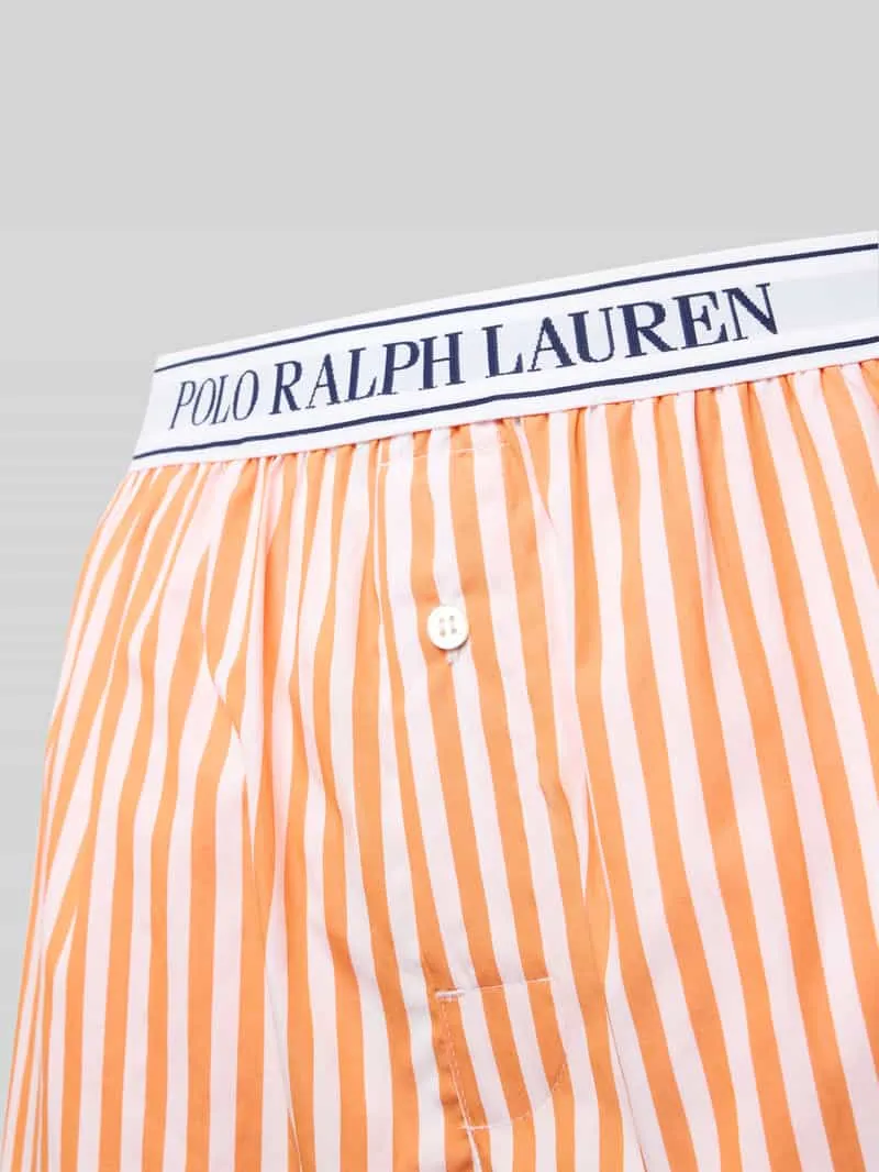 Polo Ralph Lauren Regular fit korte pyjamabroek met elastische band met label oranje, foto 3