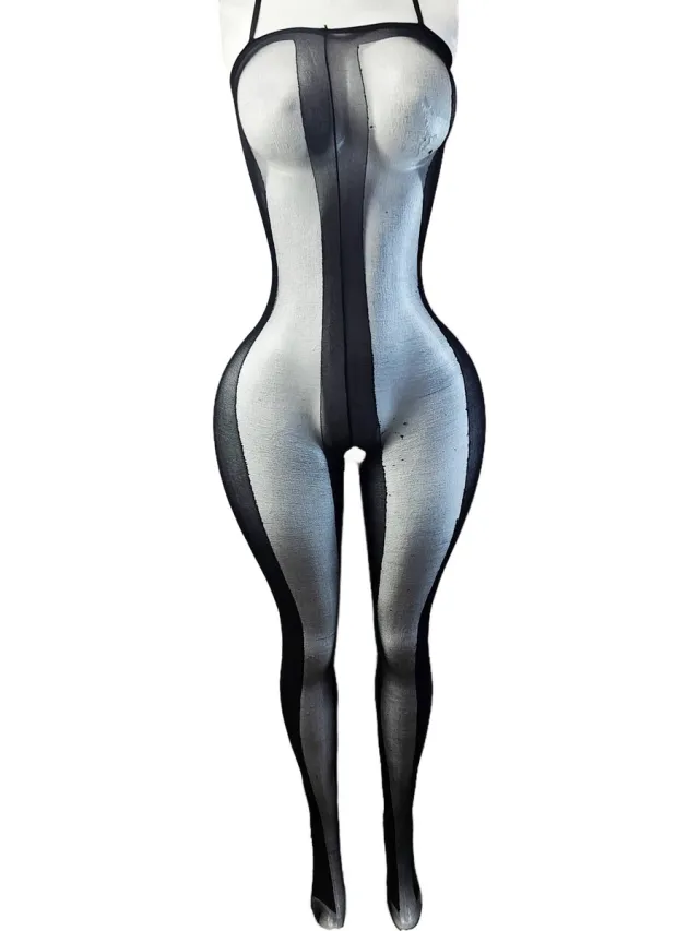 BamBella ® - Panty pak -Onesize - body suit - Dames - Onesize - Erotische jumpsuit van kant lingerie zwart