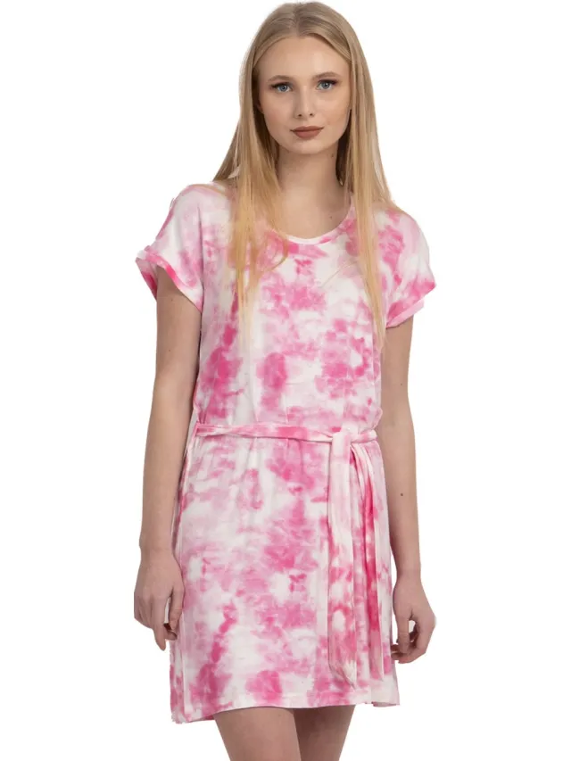 Vanilla Dames nachthemd - Viscose - Roze - 1516