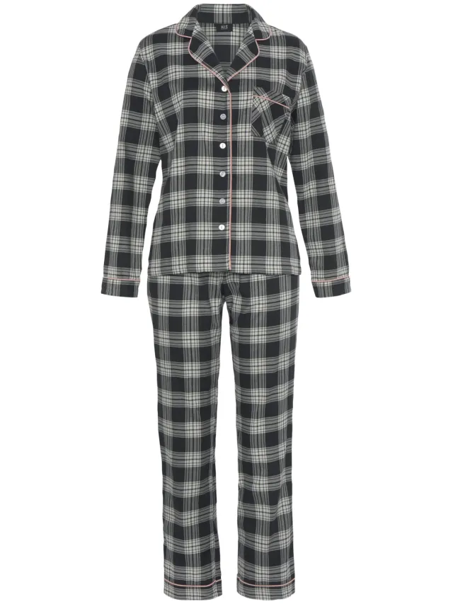 Pyjama zwart geruit