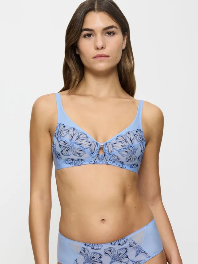 Triumph Bügelloser BH Wild Iris Florale hellblau