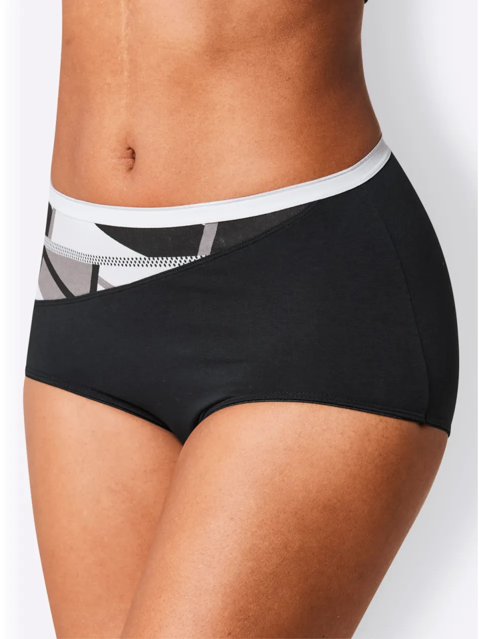 tailleslip zwart zwart geprint