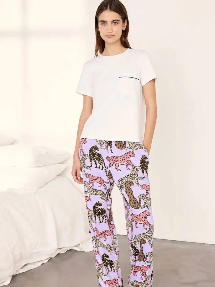 Chelsea Peers pyjama lila wit, foto 2