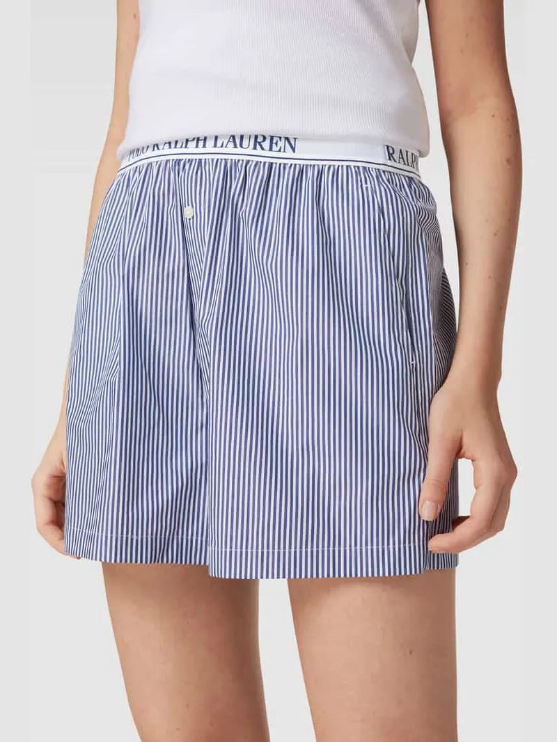 Polo Ralph Lauren Korte pyjamabroek met elastische band met logo marineblauw, foto 5
