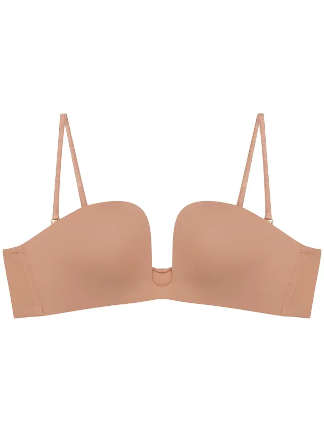 ESOTIQ Novelty - Push-upbeha - Goudbruin - Afneembare bandjes