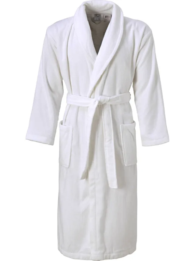 Vandyck unisex fluwelen badjas Prestige wit, foto 2