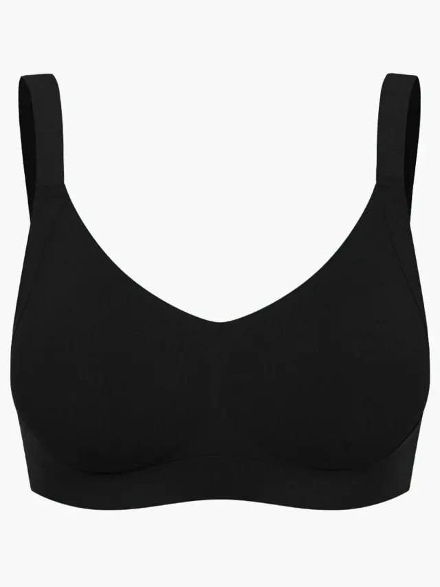 cfab Naadloze compacte push-up bh - Zwart - XL - BH Zonder Beugel Voorgevormd - Ondergoed - Naadlos