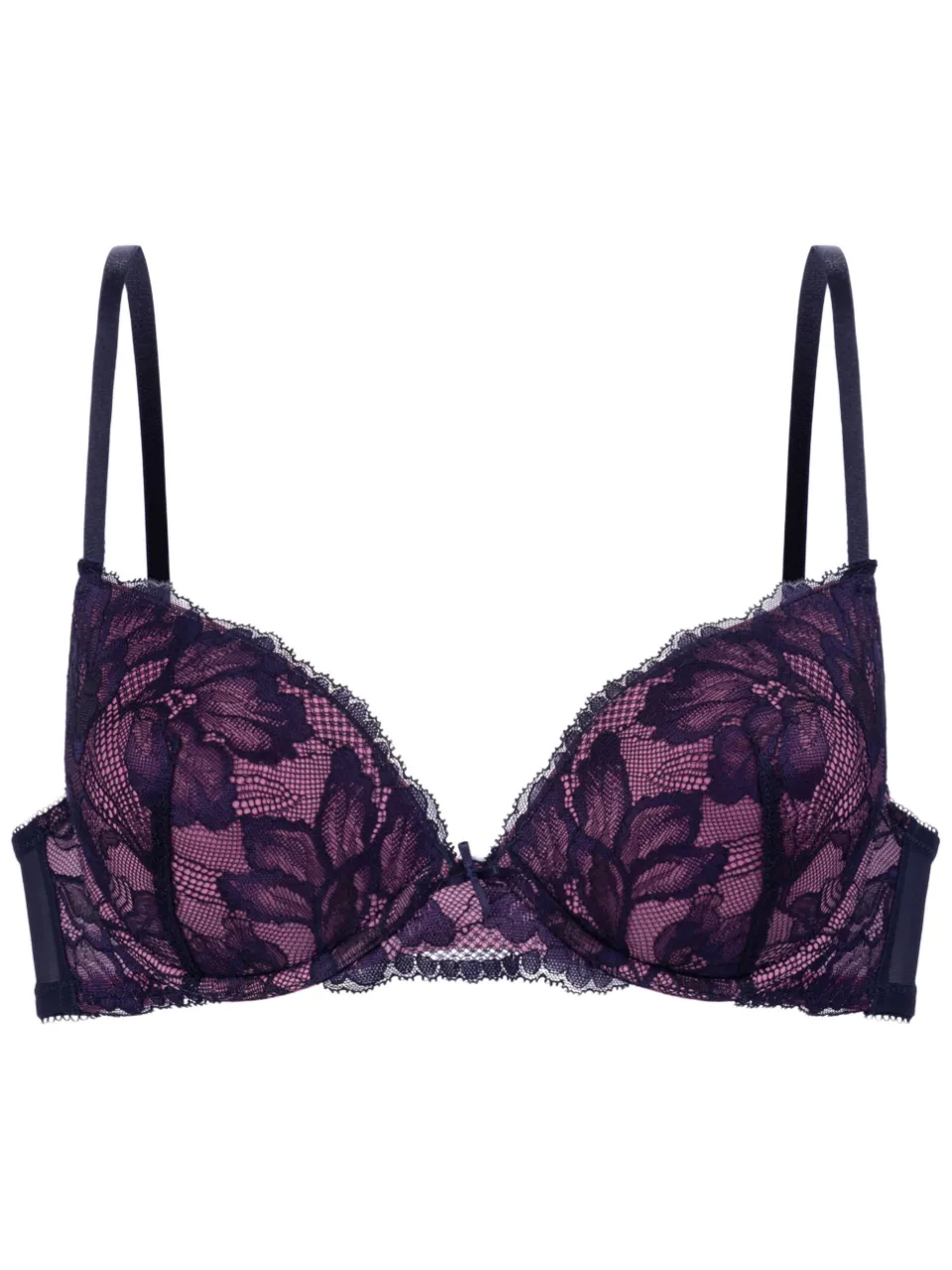 Dorina Perfect Lace voorgevormde T-shirt-bh donkerblauw donkerblauw/roze, foto 2