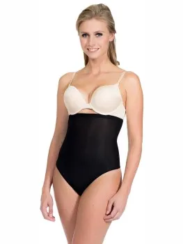 Magic Hi Waist Thong Beige,Zwart