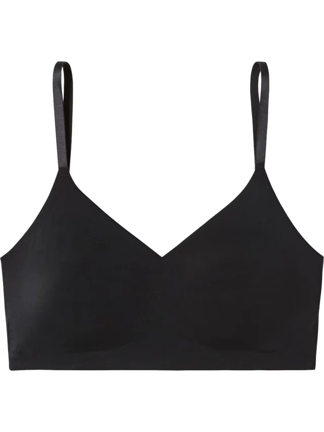 Schiesser Invisible Soft Bustier - uitneembare pads - Dames Beha zwart