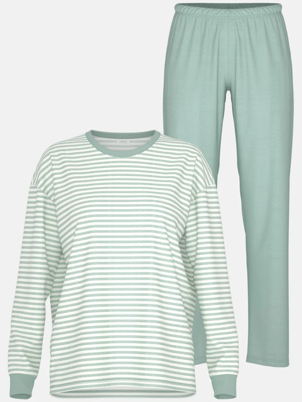 Mey Pyjama lang Serie Willow Stripes Seasalt Green, foto 2