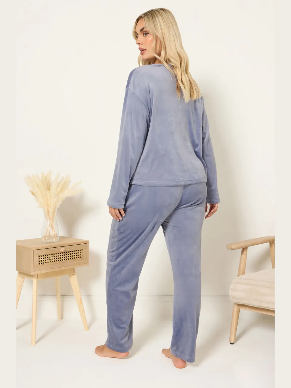 Yours Blue Super Luxe Pyjamaset-52, foto 3