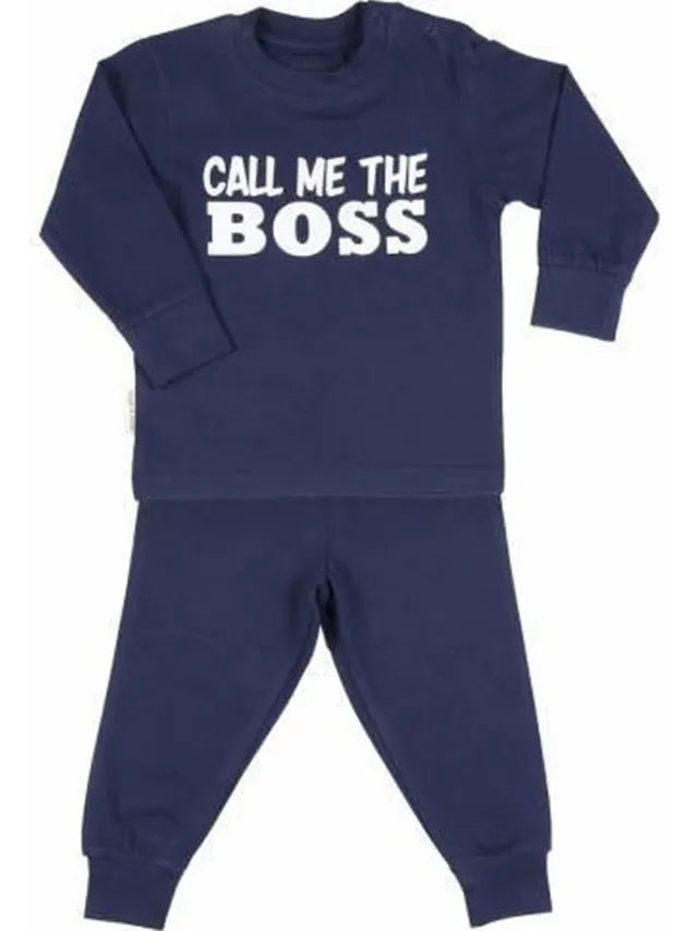 Frogs and Dogs Pyjama – "Call Me The Boss" – Roze – Maat 62 – Comfortabele Baby Pyjama