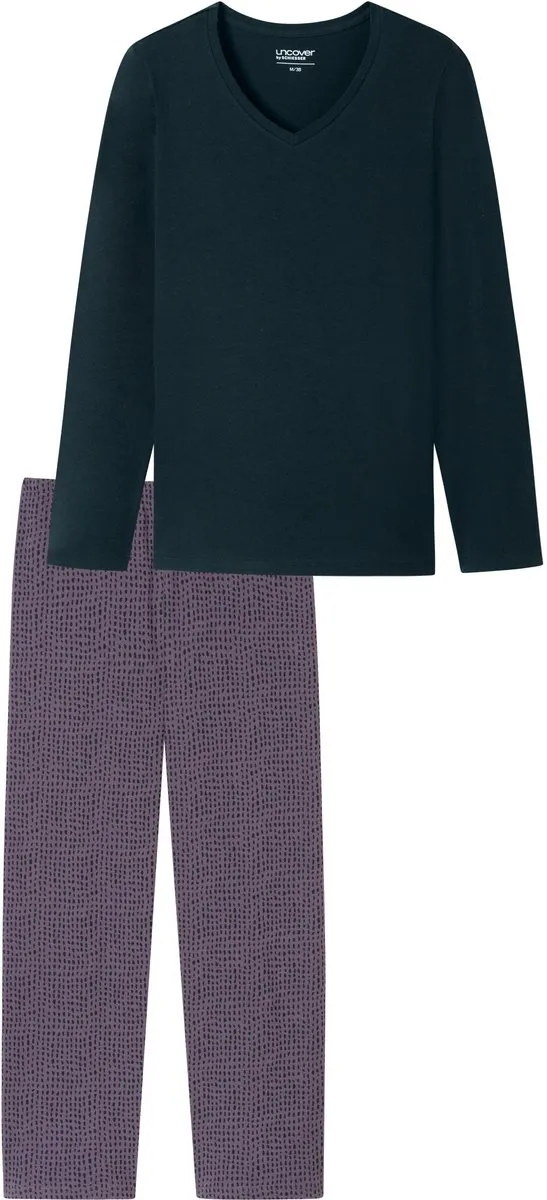 Uncover by Schiesser SCHIESSER - Pyjama lang - Dames - Pyjamas middernachtblauw