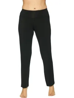 Lady Avenue Bamboo Lounge Pants Zwart,Blauw