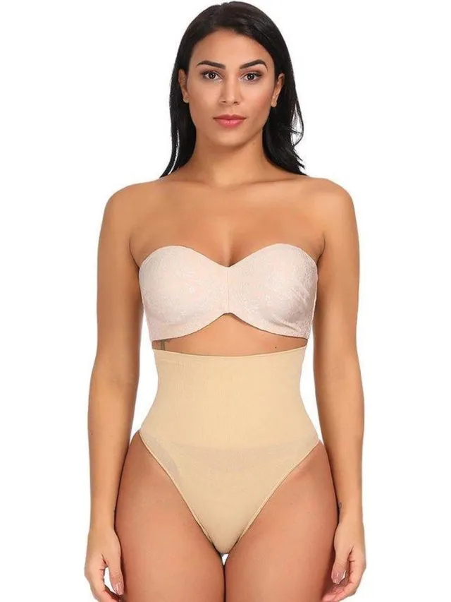 Winkrs Beige Correctie ondergoed | High Waist String | Corrigerend ondergoed - Shapewear voor Dames