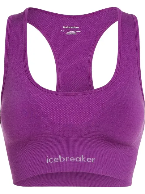 Icebreaker Merino 260 Zoneknit Seamless sportbeha paars Purper