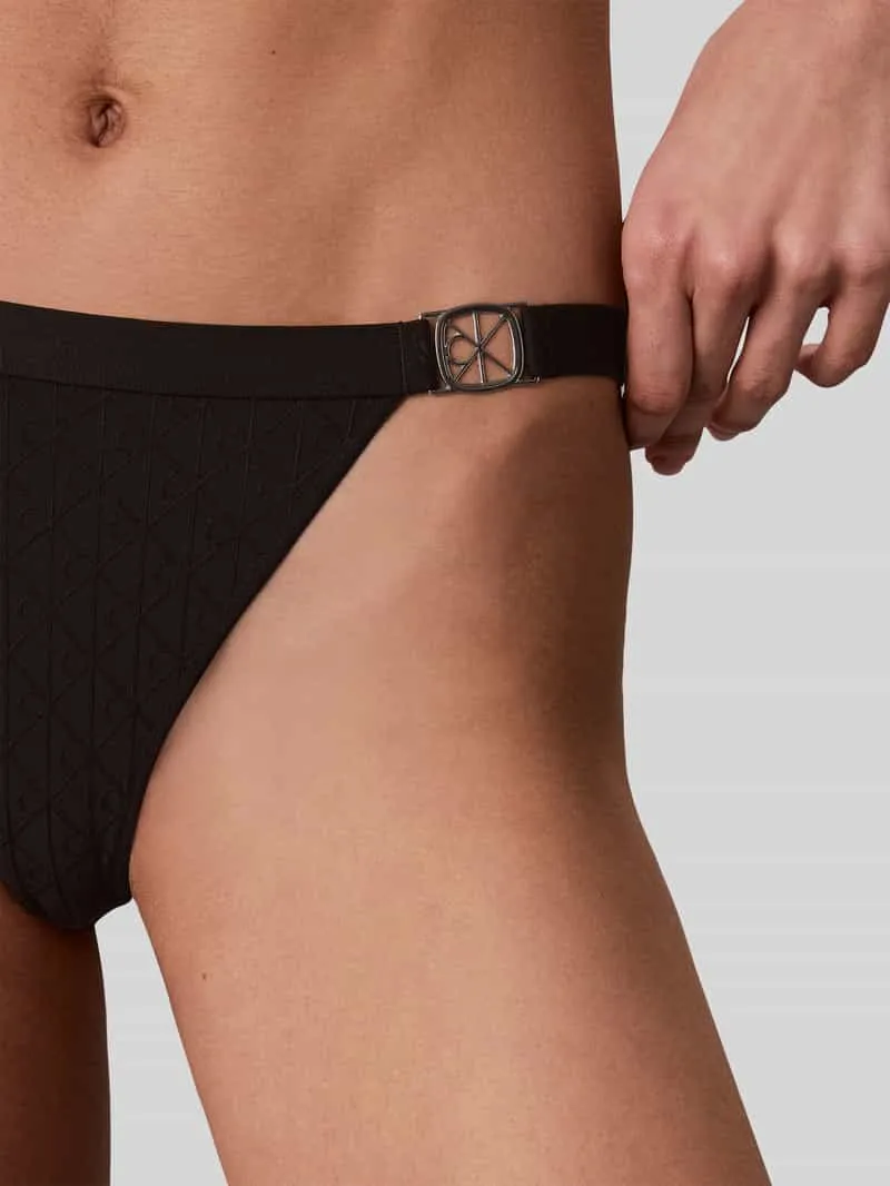 Calvin Klein Slip met all-over motief model 'EMBOS' zwart, foto 4