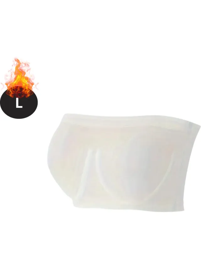 Bovista BH Zonder Beugel - Zonder Bandjes - Push-up Bh's - Comfort Beha - Comfortabel - Sterk - Wit