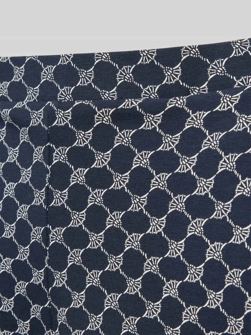 Joop! regular fit korte zijden pyjamabroek met elastische band 'Kornblume' marineblauw, foto 3