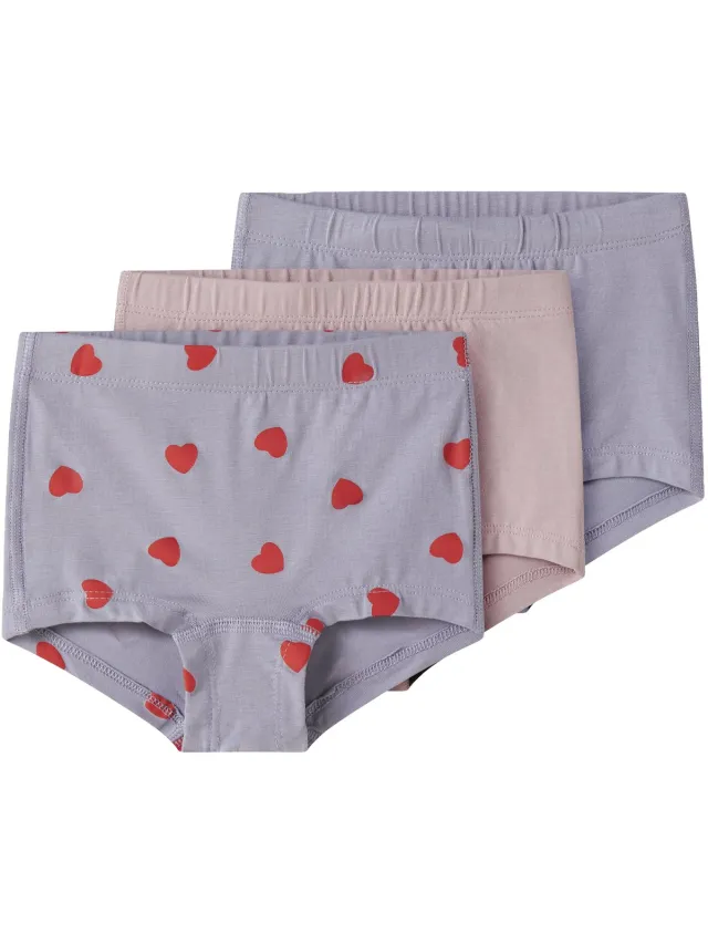 NAME IT Hipster 3-pack Lavender Gray
