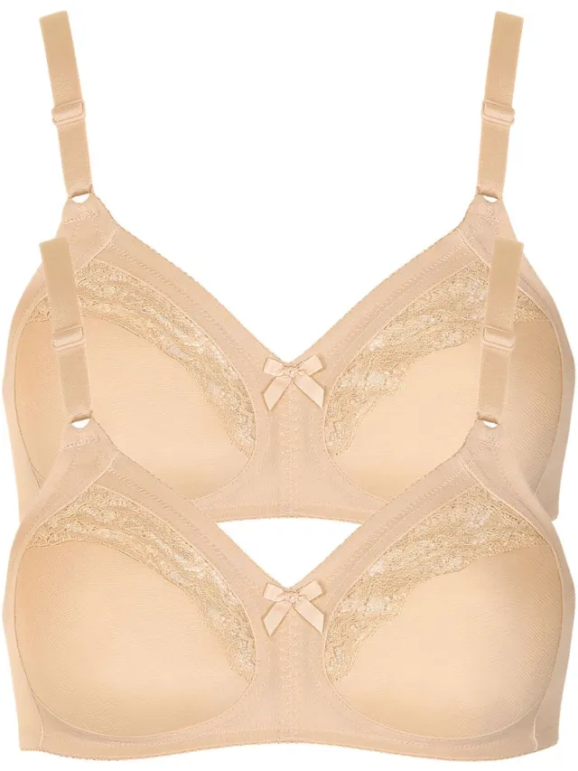 Lisca 2-pack BH zonder beugel Minca huid