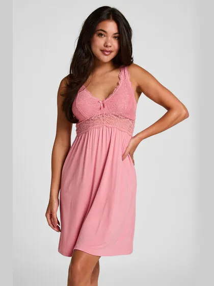 Hunkemöller Slipdress Nora Lace Roze