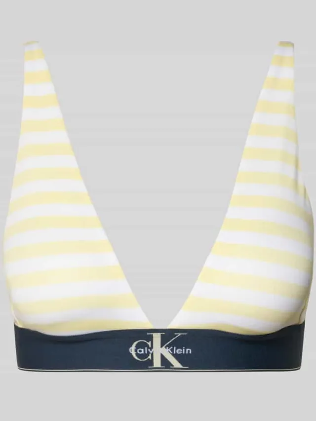 Calvin Klein Bralette met elastische label in band Lichtgeel
